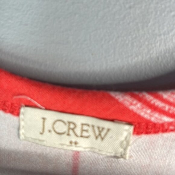 J. CREW Aztec Print Maxi Tank Dress Coral Orange White Ikat Racerback Beachy S - Picture 7 of 10